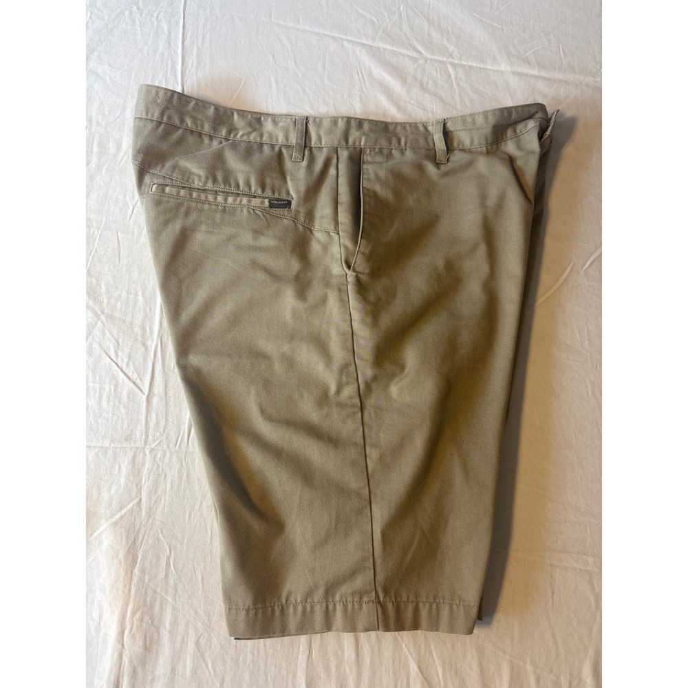 Volcom Chino Shorts Mens 38‎ Khaki Excellent Frickin Modern Stretch Twill Skate